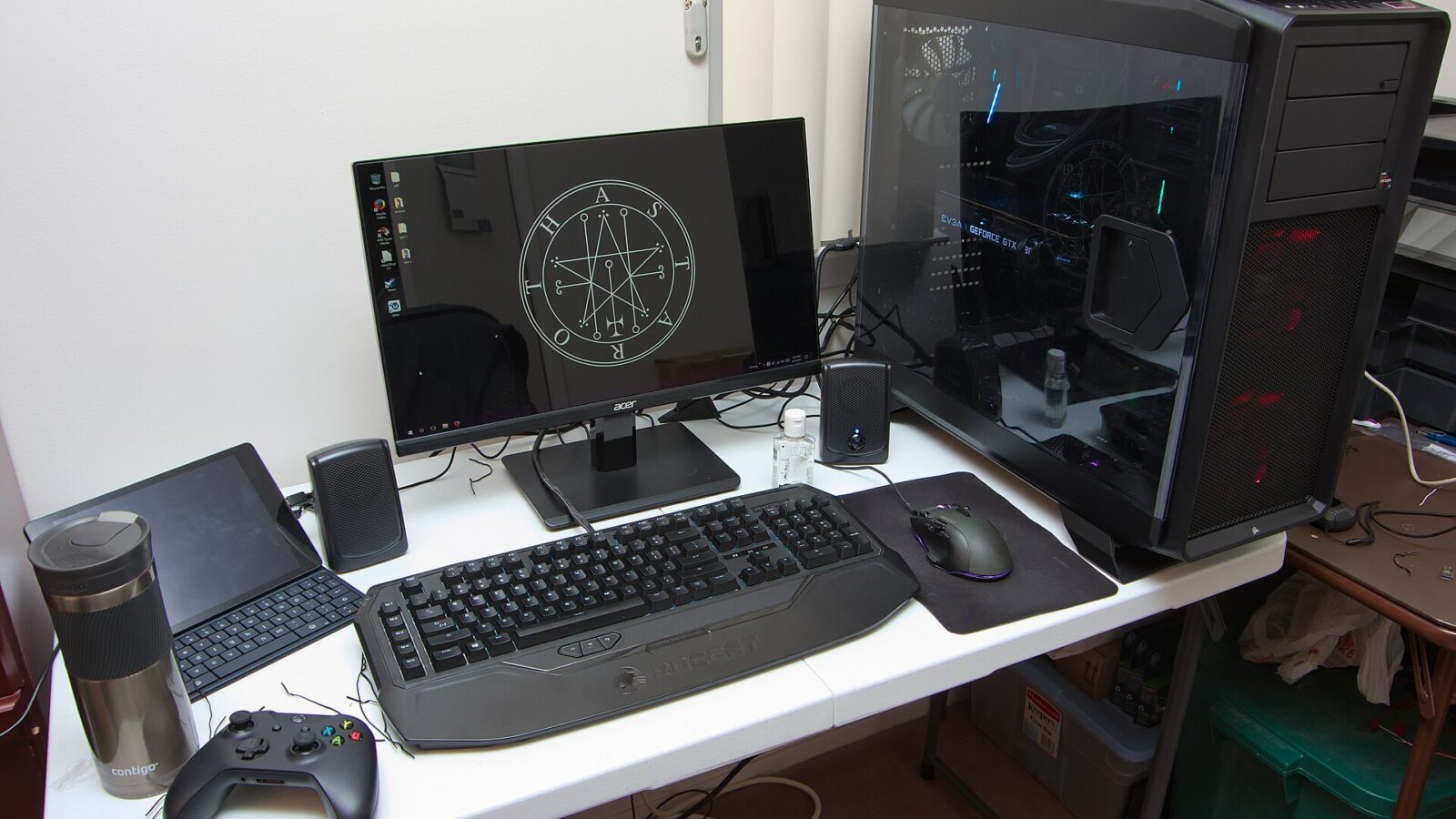 A gaming PC setup